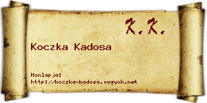 Koczka Kadosa névjegykártya
